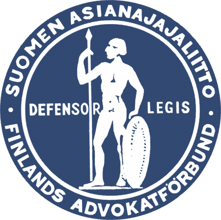 Suomen Asianajajaliitto, Finland Advokatförbund, logo